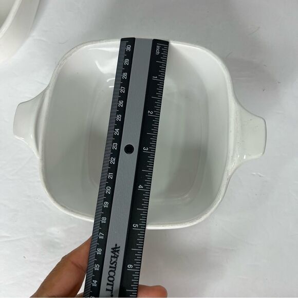 Vintage Bundle of Two CORNING WARE BLUE CORNFLOWER  Size 9” and 2 3/4 Cup White - Picture 14 of 14